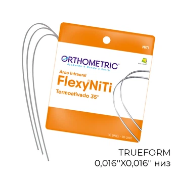 Дуга ORTHOMETRIC Flexy NiTi 35° Термоактивна 0,016''X0,016'' низ
