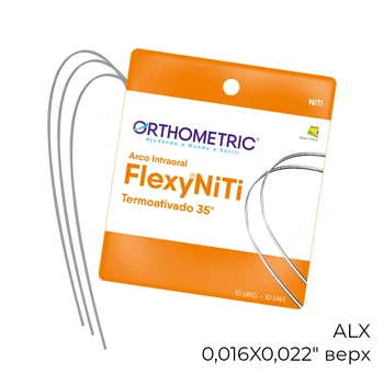 Дуга ORTHOMETRIC Flexy NiTi 35° Термоактивна ALX 0,016X0,022" верх