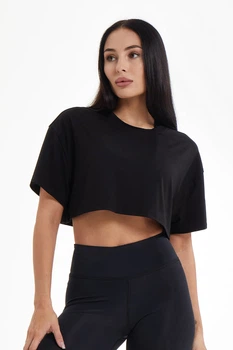 Футболка Designed for Fitness Crop Basic M/L чорна