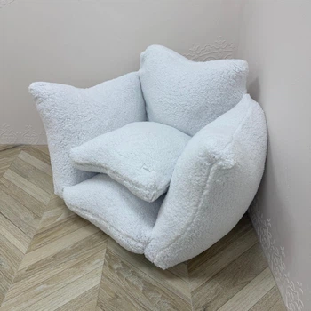 Безкаркасне крісло Teddy 90х60х70 см біле