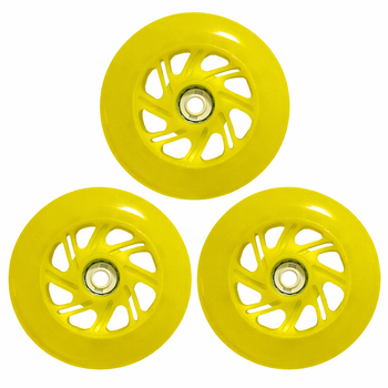 Колеса для роликів LED 110 mm 85А Yellow - 3 шт