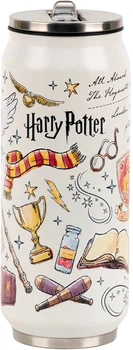 Термочашка с трубочкой Kite Harry Potter 500 мл Бежевая (HP25-1264)