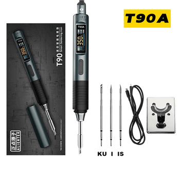 Паяльник Alientek T90A + 3 жала типу 210 KU,I,IS живлення Type-C - Без блока живлення