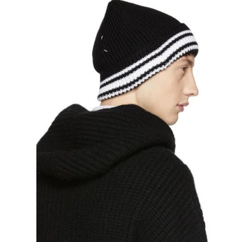 Шапка Maison Margiela MM6 Beanie Black / White Hat S