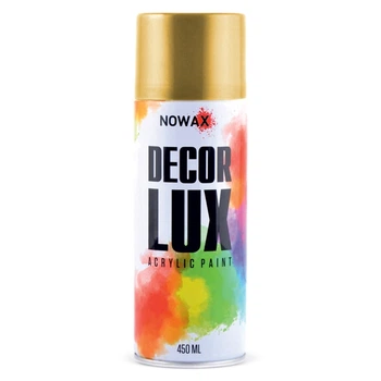 Краска акриловая Nowax Spray Золотой металлик 450мл NX48058