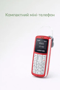 Міні-телефон BM30 Bluetooth, MP3, тривалий режим очікування червоний
