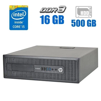 Компьютер HP ProDesk 600 G1 SFF / Intel Core i5-4460 (4 ядра по 3.2 - 3.4 GHz) / 16 GB DDR3 / 500 GB HDD / Intel HD Graphics 4600 б/у