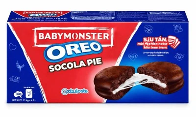 Шоколадні тістечка Oreo Socola Pie BabyMonster Chocolate Vanilla Cream 168г