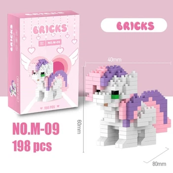 Конструктор фигурка BRICKS пиксели Пони 198 деталей M09