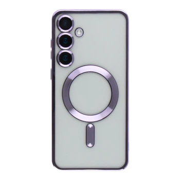 Чохол TPU Metallic Full Camera with Magsafe для Samsung Galaxy S24 5G (S921) Purple