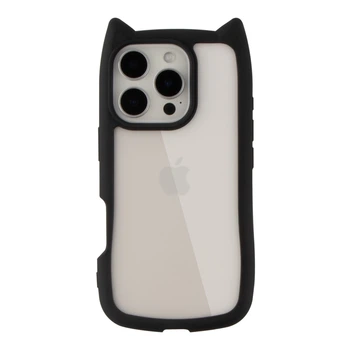 Чохол TPU+PC Cat Ears Case з котячими вушками для iPhone 16 Pro Black