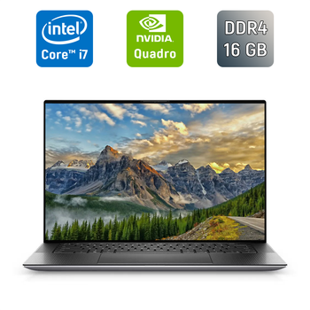 Мобільна робоча станція Dell Precision 5560 / 15,6" (1920x1080) IPS / Intel Core i7-11850H (8 (16) ядер по 2,5 - 4,8 ГГц) / 16 ГБ DDR4 / 512 ГБ SSD / nVidia Quadro T1200, 4 ГБ GDDR6, 128-біт / TouchID / WebCam / Windows 10 б/в