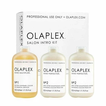 Набір для захисту та відновлення фарбованого волосся Olaplex Salon Intro Kit: Концентрат-захист Olaplex No.1 Bond Multiplier 525 мл + Коктейль-фіксатор Olaplex No.2 Bond Perfector 2 x 525 мл