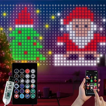 Смарт гирлянда Штора от USB, 3х2м, 400LED + Пульт, Разноцветная (6598-8628)