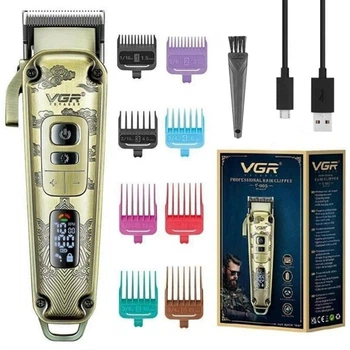 Беспроводная машинка для стрижки волос VGR V-005 от USB — профессиональный триммер для дома (6598-7966)