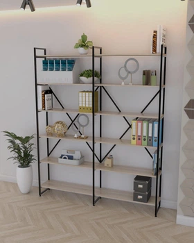 Стелаж в стилі лофт EcoLoft Норлен DSP-1359-6 Дуб Сонома