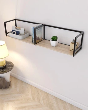 Настенная полка в стиле лофт EcoLoft Нордіс DSP-1361-6 Дуб Сонома