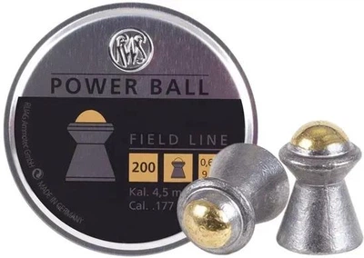 Пульки RWS PowerBall 0,61 гр.200 шт кал.4,5 мм