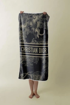 Рушник з принтом Діор тварини, "Dior" - 70*140 см
