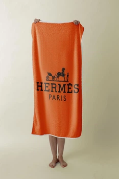 Рушник з принтом Ермес, "Hermès" - 70*140 см