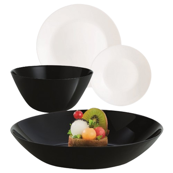 Сервіз столовий Lillie Black&White 19 предметів ECOMO