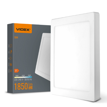 LED Світильник 18W квадратний білий VL-DL6S-18CW Videx