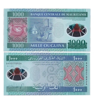 Банкнота 1000 угій Мавританія 2014 рік полімерна UNC