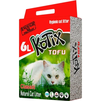 Соевый наполнитель для кошачьего лотка на основе тофу KOTIX TOFU Classic 6 л