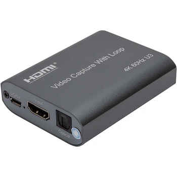 Внешняя карта видеозахвата PowerPlant HDMI USB3.0 4K/60Hz (HDVC8)