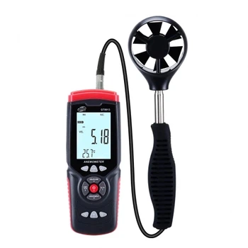 Анемометр цифровой ветромер BENETECH 0,3-45м/с 0-45°C 10-90% портативный (624271)