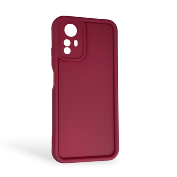 Чехол силиконовый Soft Touch для Xiaomi Redmi Note 12S 4G бордовый (Полная защита камеры)