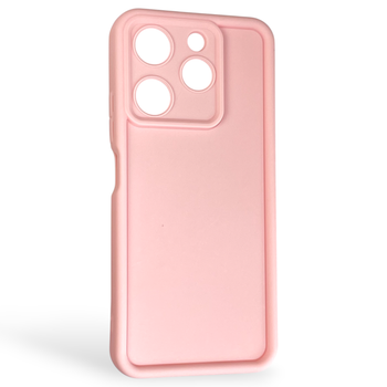 Чехол силиконовый Soft Touch для TECNO Spark 10 Pro (KI7) розовый (Полная защита камеры)