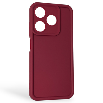 Чехол силиконовый Soft Touch для TECNO Spark 10 (KI5q) бордовый (Полная защита камеры)