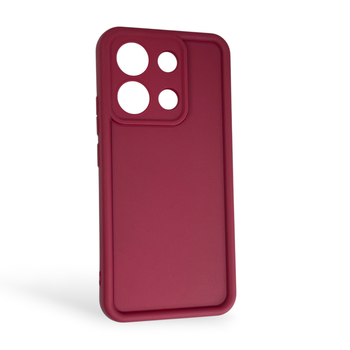 Чехол силиконовый Soft Touch для Xiaomi Redmi Note 13 4G бордовый (Полная защита камеры)