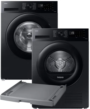 Пральна машина повногабаритна Samsung WW90CGC0EDABLE + Сушильна машина Samsung DV90CGC2A0ABUA + Сполучний комплект Samsung SKK-DDX (комплект)