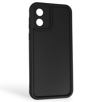 Чехол силиконовый Soft Touch для Motorola Moto E13 (PAXT0034) черный (Полная защита камеры)