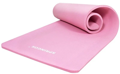 Килимок для вправ Springos Товстий Рожевий YG0040 (5907719408477)