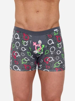 Трусы боксеры мужские хлопковые прикольные Cornette Tattoo 280-256 A26 3-5XL 5XL Графит (5902458285082)