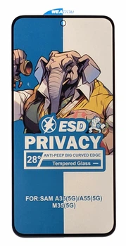 Защитное стекло Elephant Privacy для Samsung Galaxy M35/M356 анти-шпион black