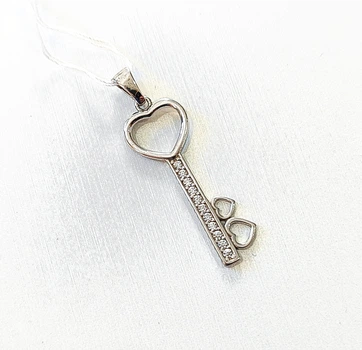 Серебряная подвеска ключ, ключик. 2333