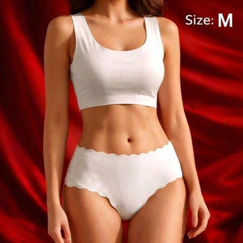 Женские нижнее белье комплект лифчик и трусы M Fashion 23457 белый