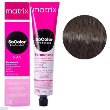Крем-краска Matrix SoColor Pre-Bonded Cream №5AV Перламутровый пепельный светлый шатен 90 мл