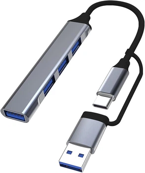 Адаптер Перехідник 2 в 1 Type C/USB на USB 3.0 (R051647)