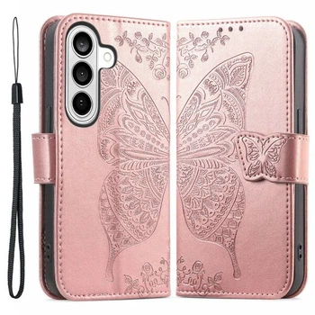 Чохол-книжка з малюнком UniCase Butterfly Pattern для Samsung Galaxy A57 (A576) - Rose Gold