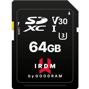 Карта пам'яті sdxc 64gb uhs-i/u3 Class 10 Goodram irdm s3a0 R100/W40MB/s (ir-s3a0-0640r12)