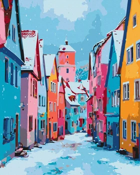 Картина за номерами Кольорова зима 40x50 Brushme (BS54492)