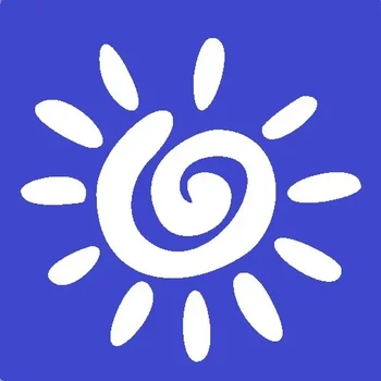 Трафарет для тату 5 см на 5 см Солнце