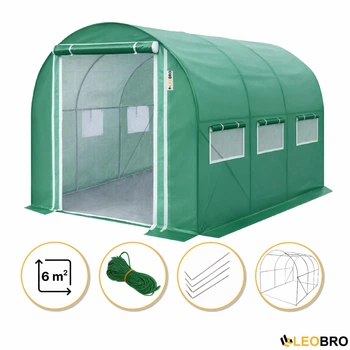 Садова теплиця парник готова від виробника Garden 6м2 Green Mosquito Door