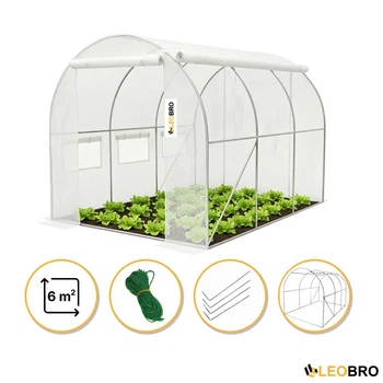 Садова теплиця парник готова від виробника Garden 6м2 White MultiDoor