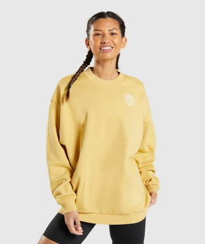 Свитшот оверсайз из хлопка Gymshark b3a2dc57 M желтый (100005785)